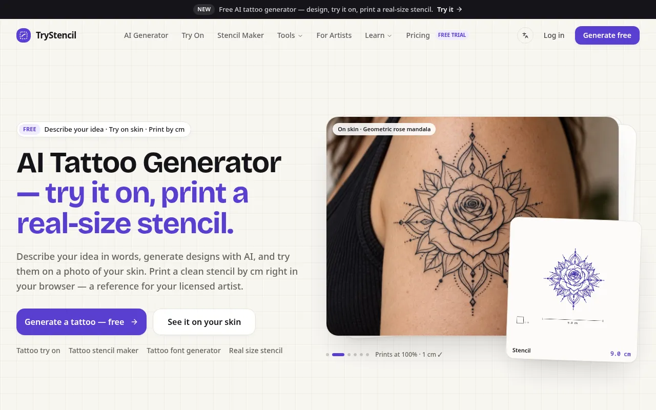 Screenshot of trystencil.org