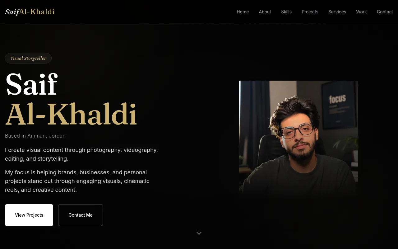 Screenshot of saifkh.com
