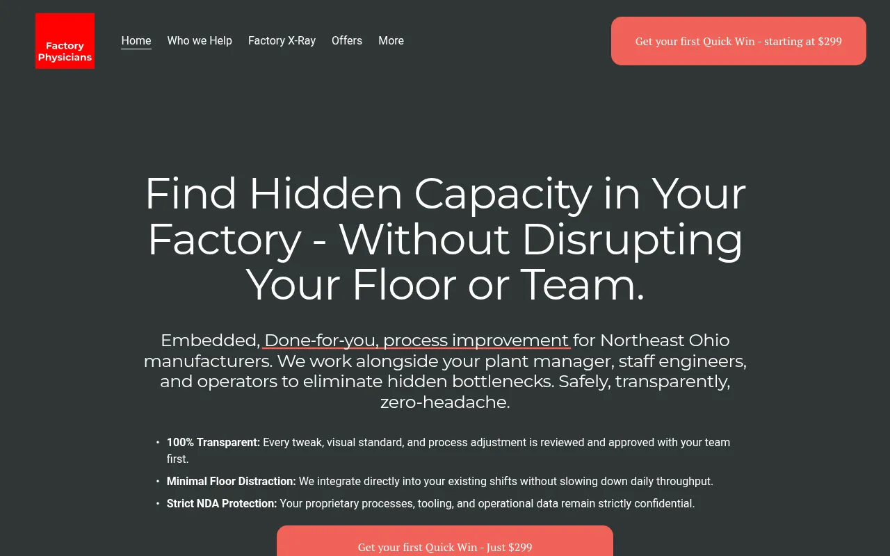 Screenshot of factoryphysicians.com