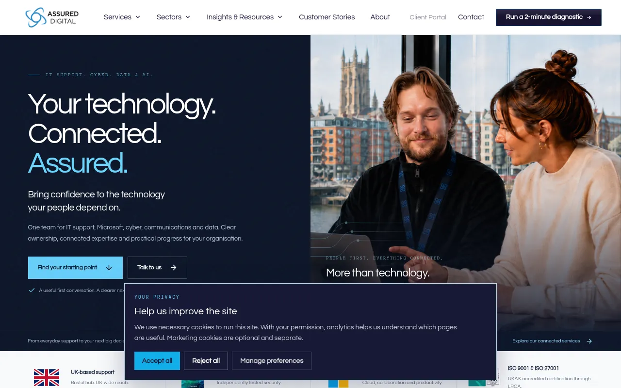 Screenshot of assureddigital.co.uk