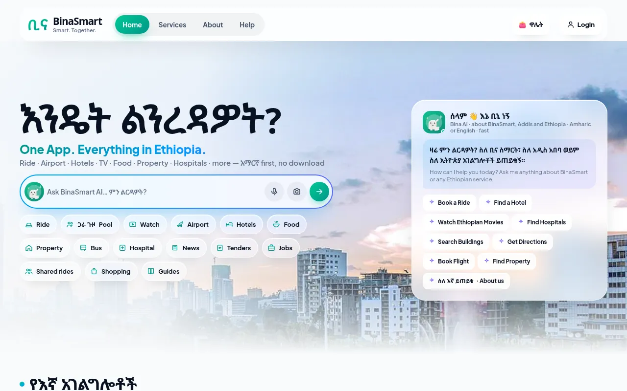 Screenshot of bina.et