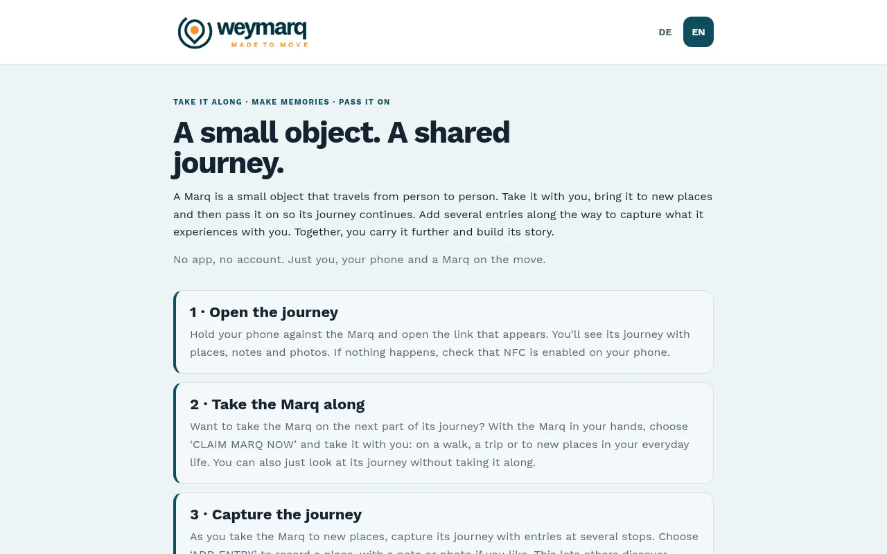 Screenshot of go.weymarq.com