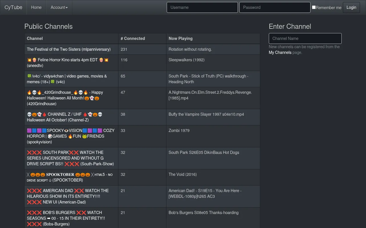 Screenshot of cytu.be