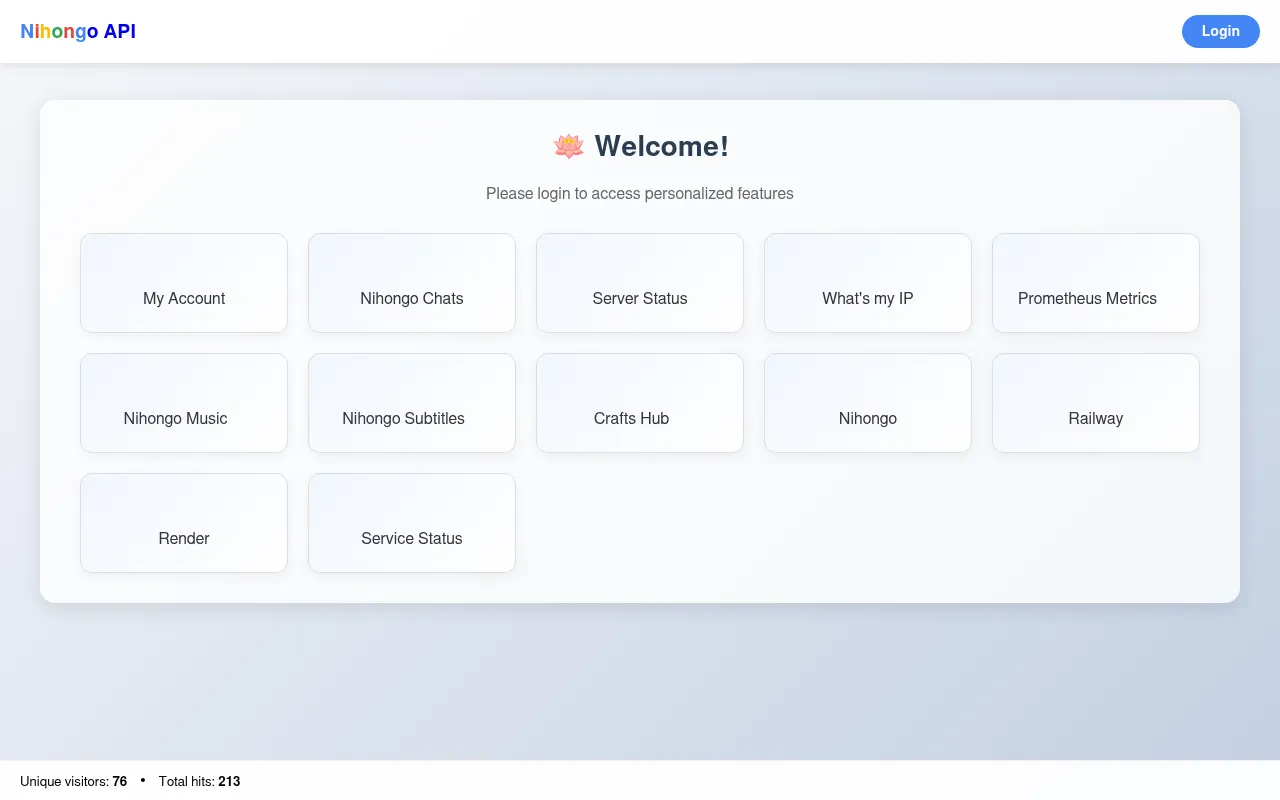 Screenshot of nihongo-backend.onrender.com