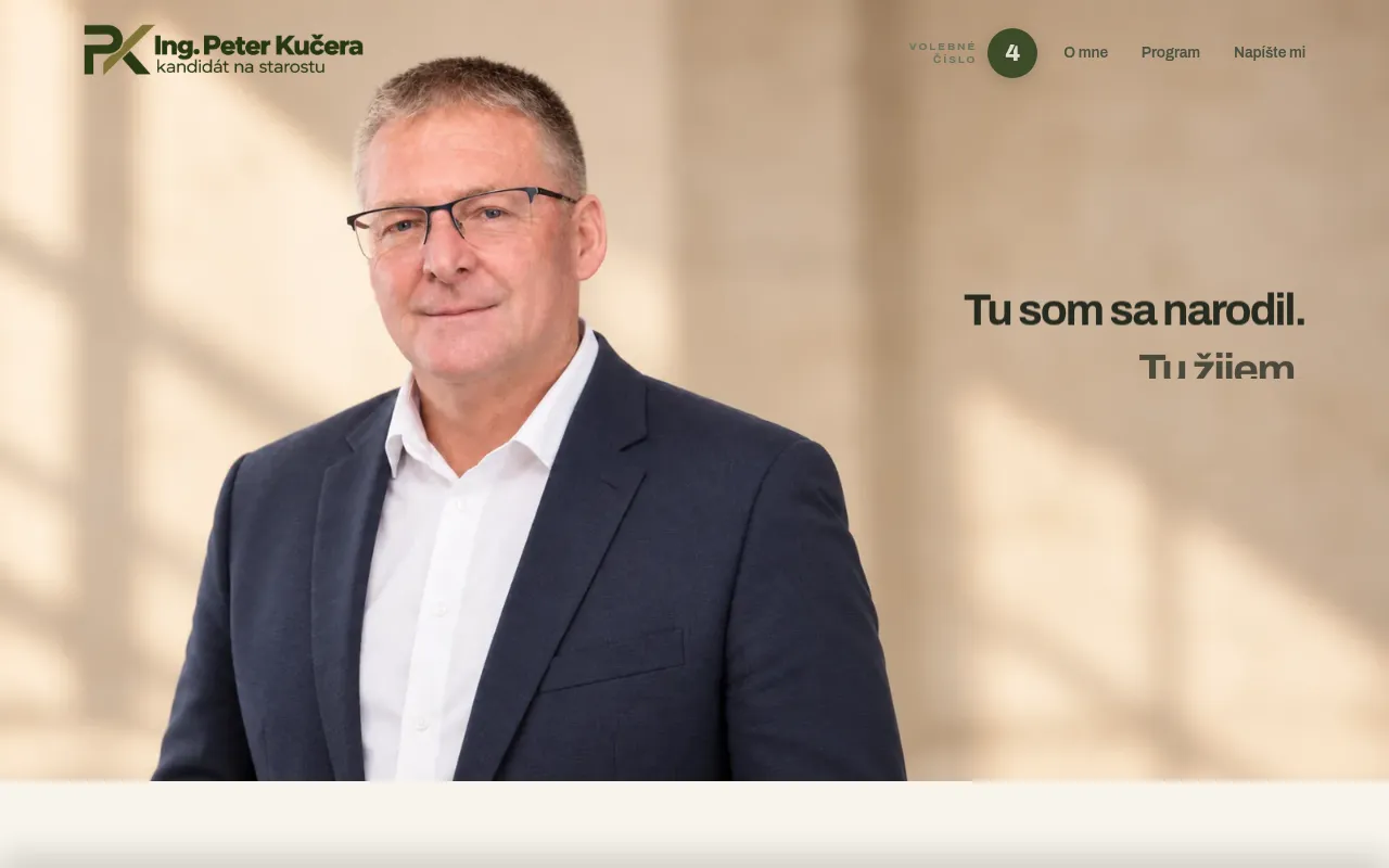 Screenshot of peterkucera.sk