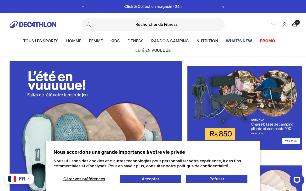 Screenshot of decathlon.mu