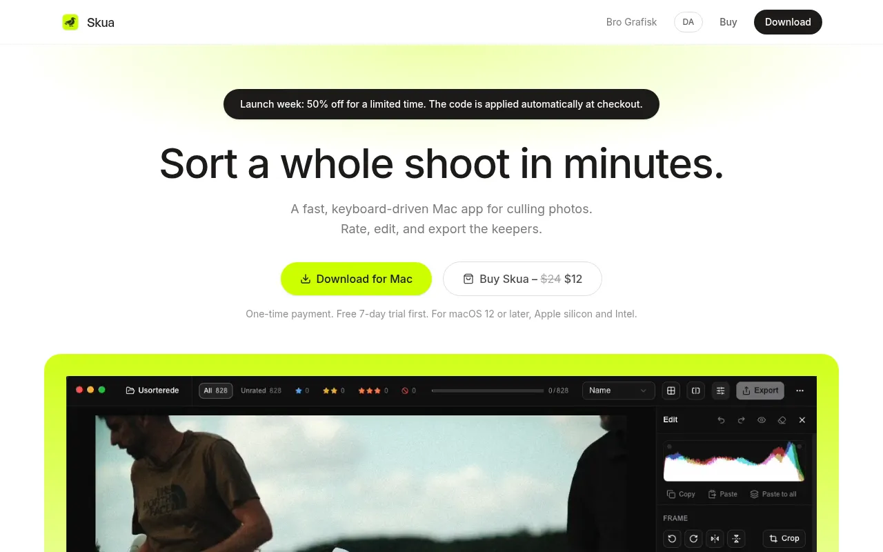 Screenshot of getskua.app