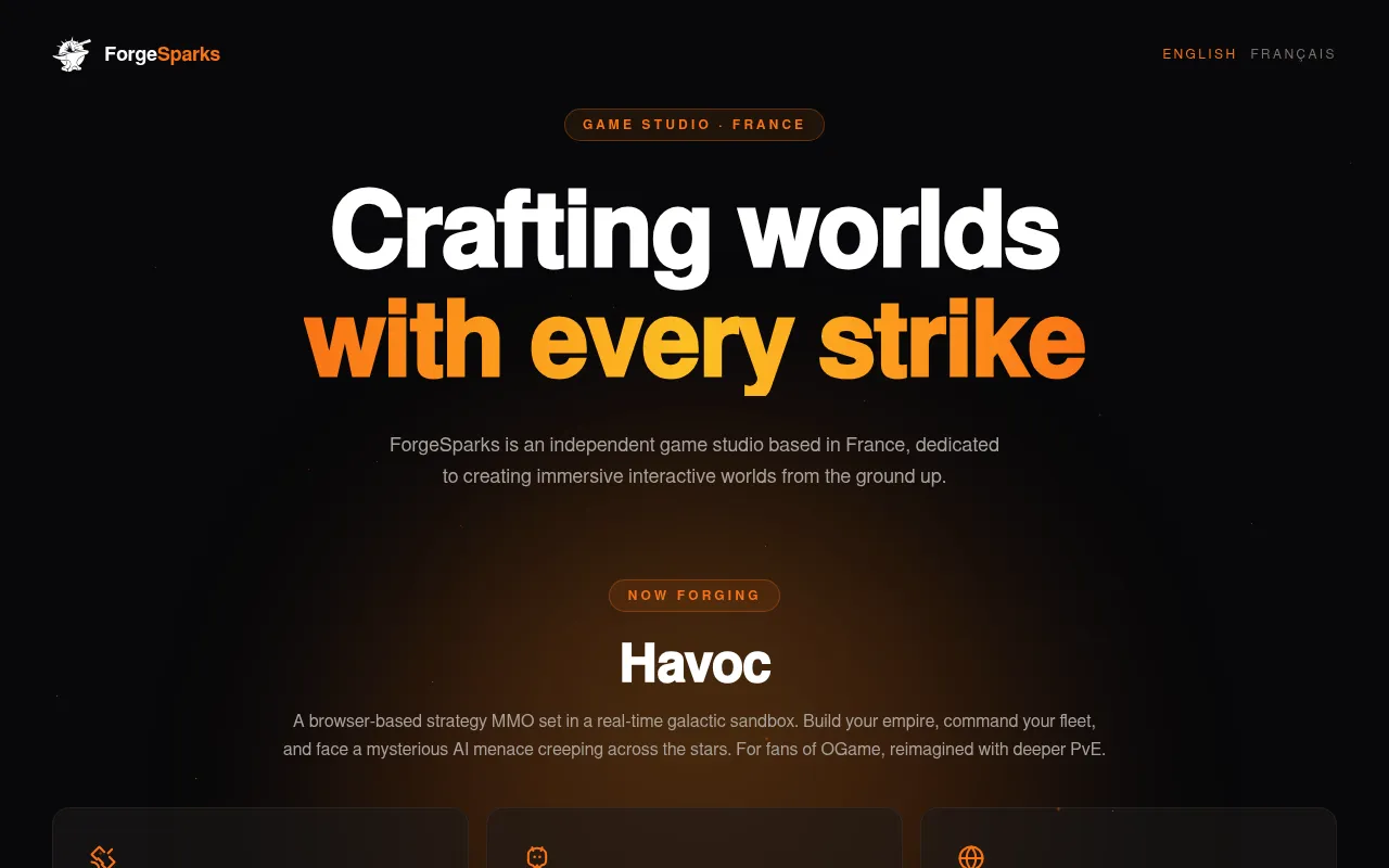 Screenshot of forgesparks.com