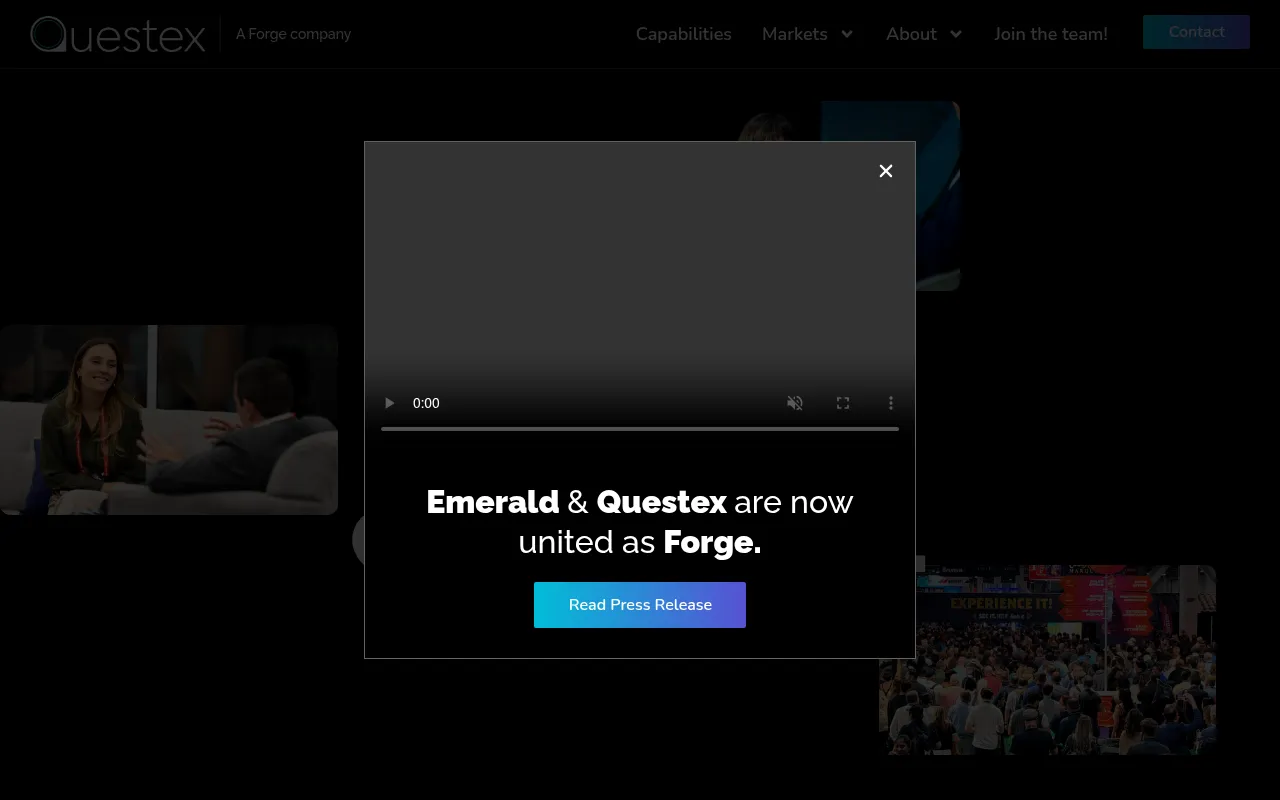 Screenshot of questex.com