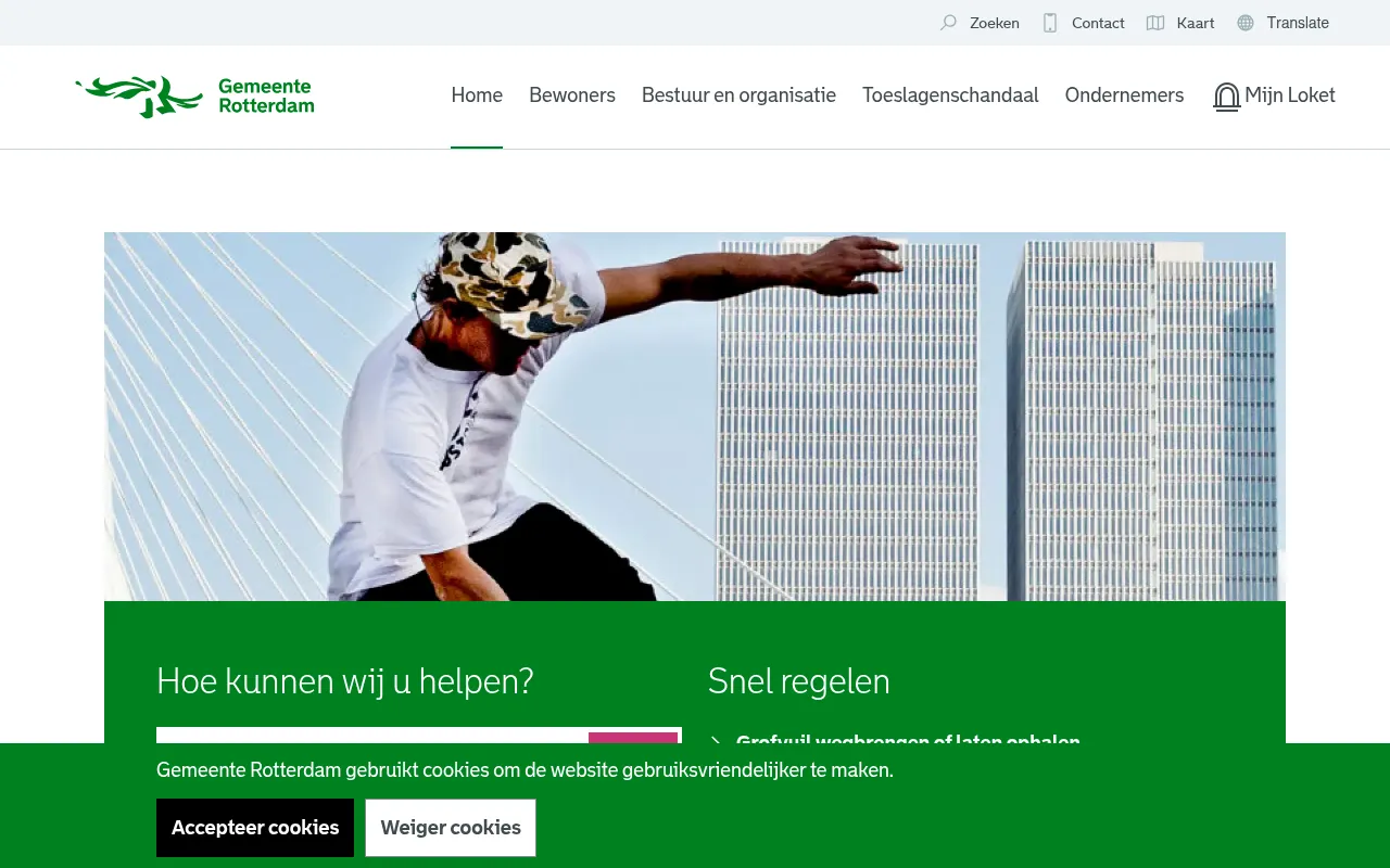 Screenshot of rotterdam.nl