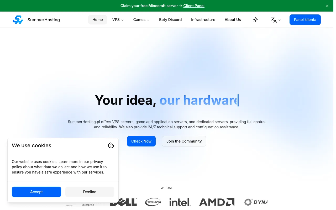 Screenshot of summerhosting.pl
