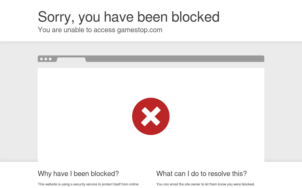 Screenshot of gamestop.com