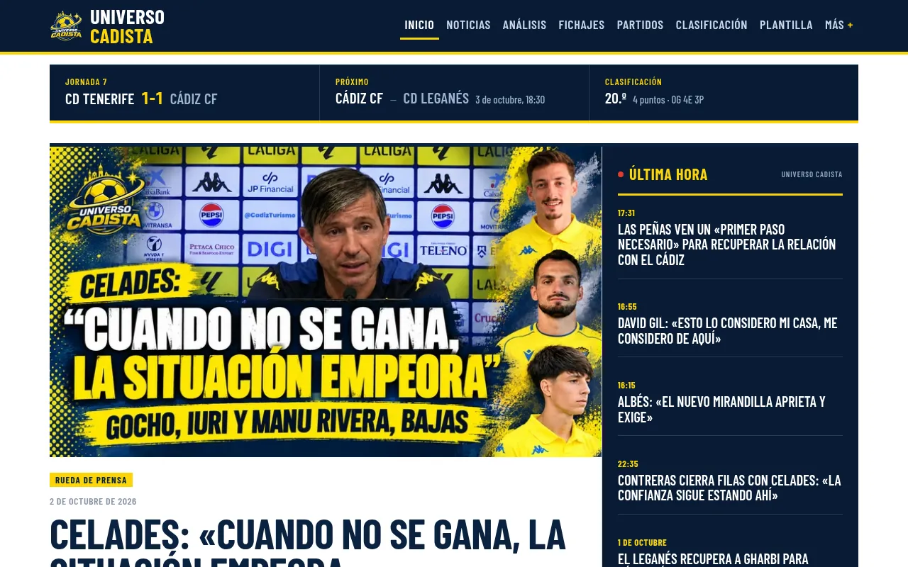 Screenshot of universocadista.com