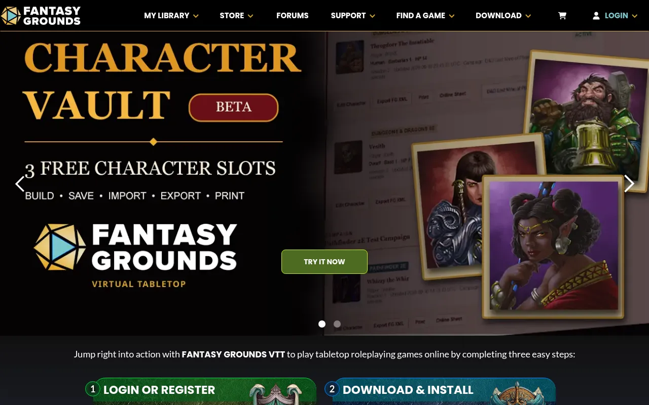 fantasygrounds.com screenshot