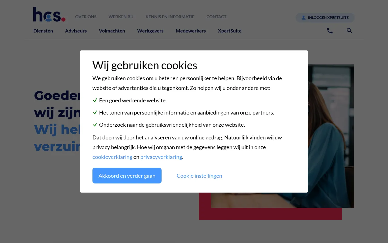 Screenshot of hcs.services