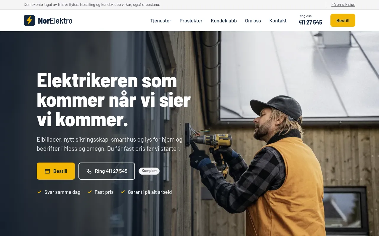 Screenshot of norelektro.no