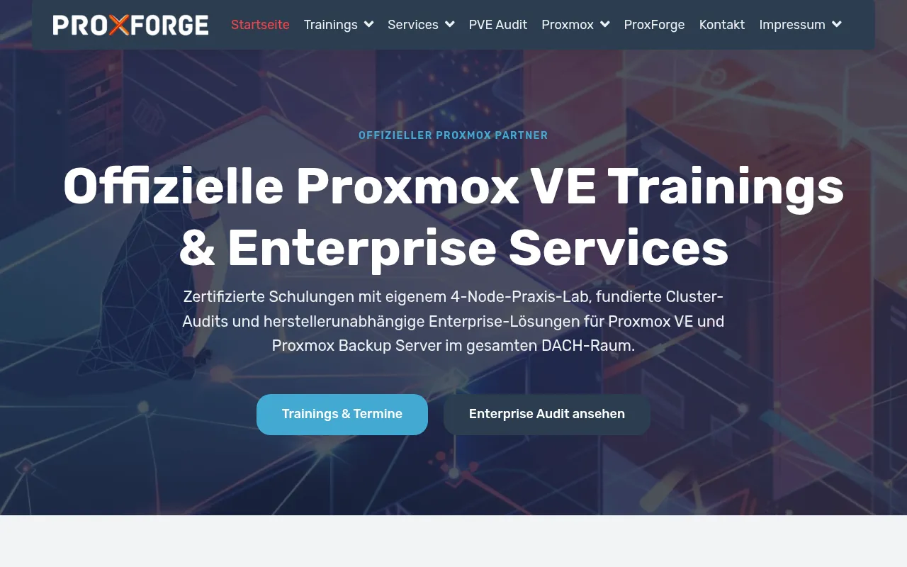 Screenshot of proxforge.de