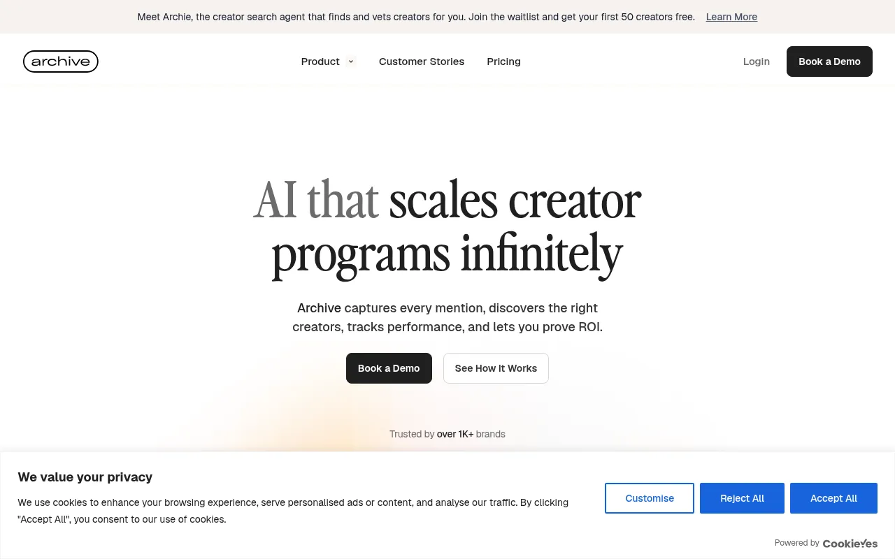 Screenshot of archive.com