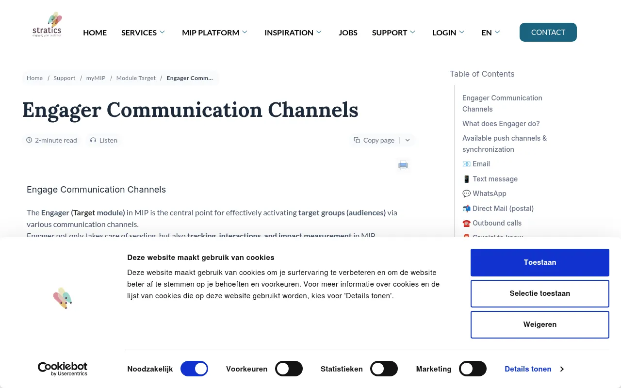 Screenshot of stratics.be