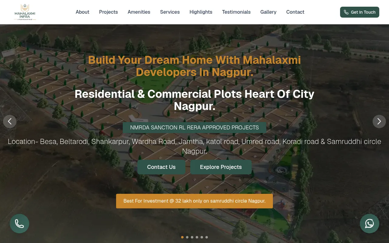 Screenshot of gp.mahalaxmiinfra.in