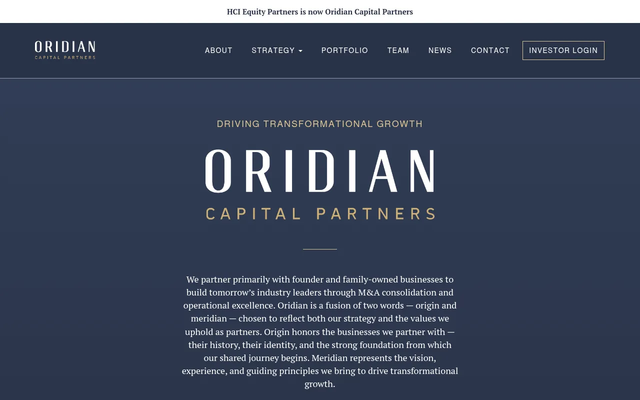 Screenshot of oridiancapital.com