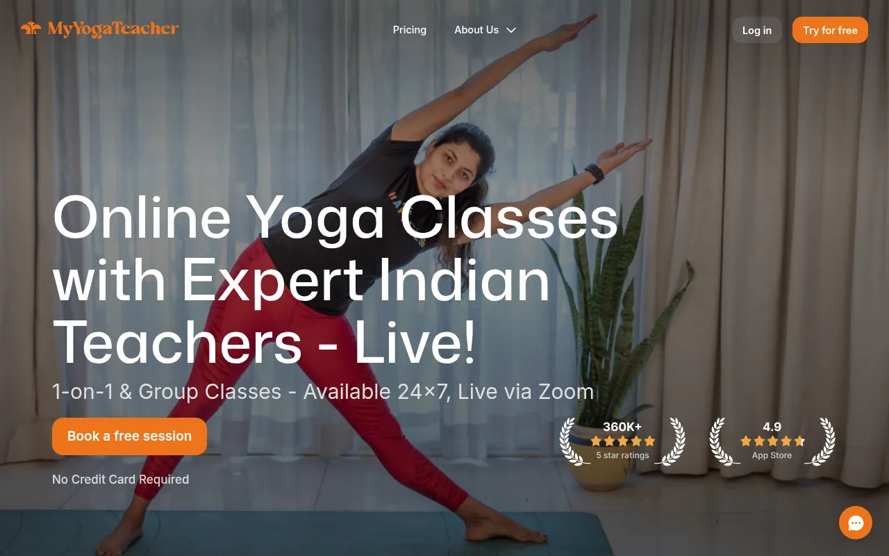 Screenshot of myyogateacher.com