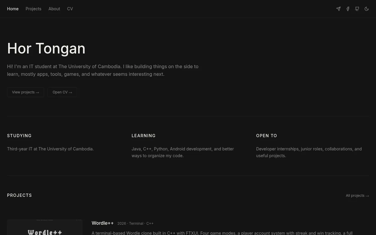 Screenshot of tongan.dev