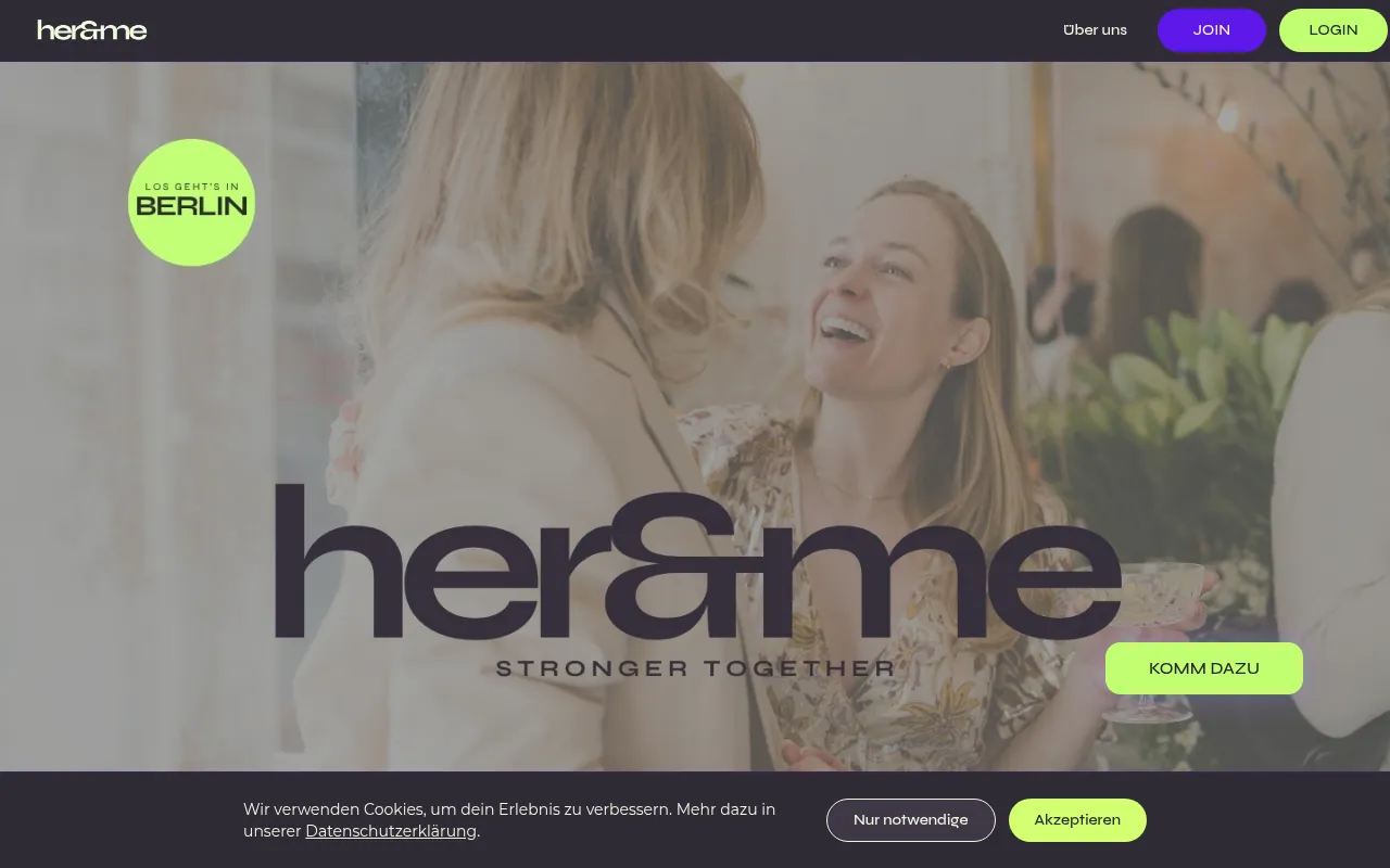 Screenshot of herandme.community