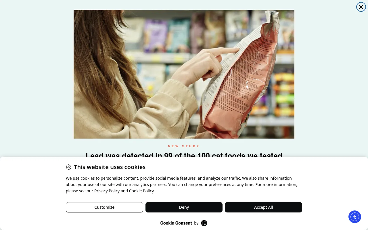 Screenshot of cleanlabelproject.org