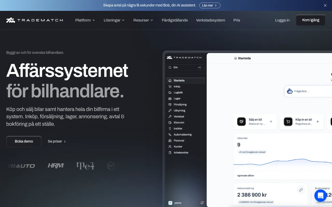 Screenshot of tradematch.com