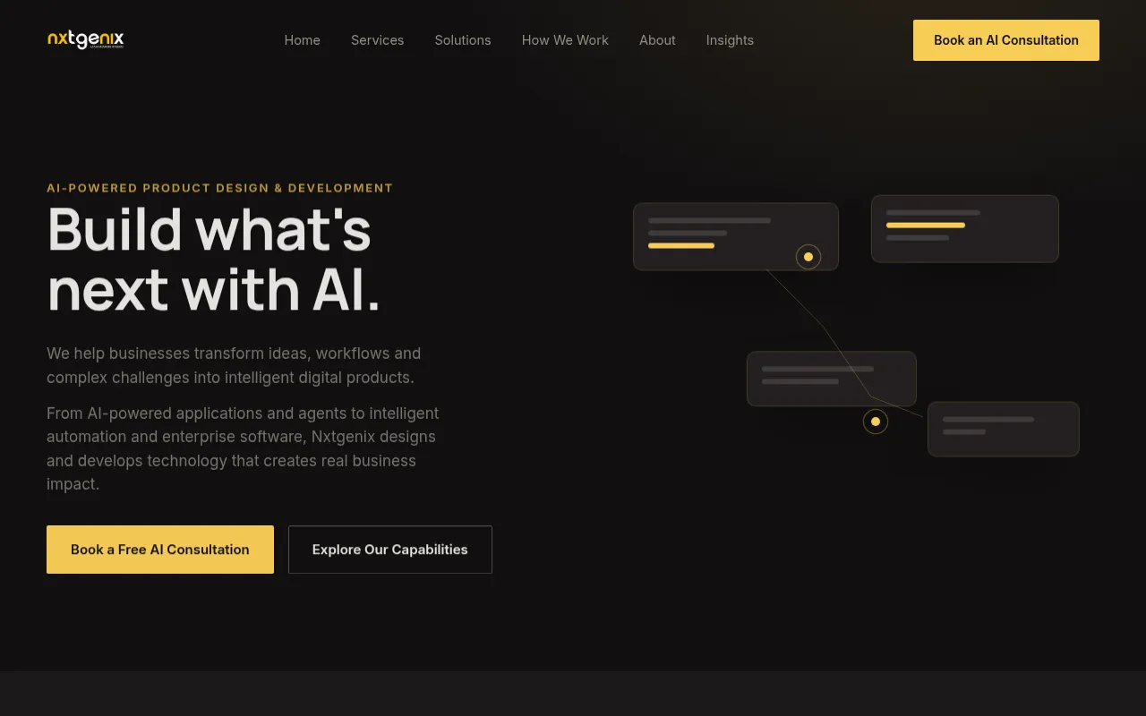 Screenshot of nxtgenix.com