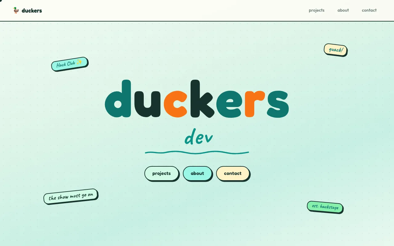 Screenshot of duckers.dev