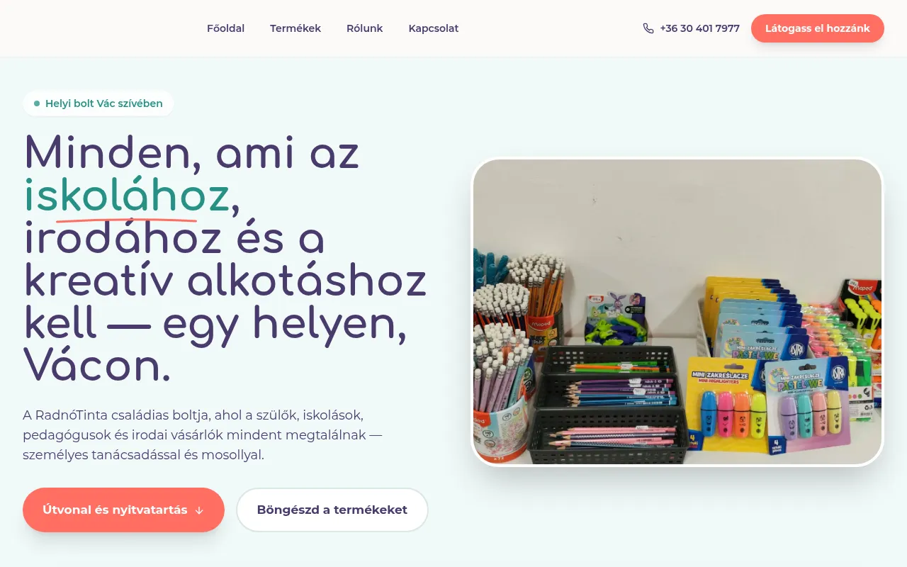 Screenshot of radnotinta.hu