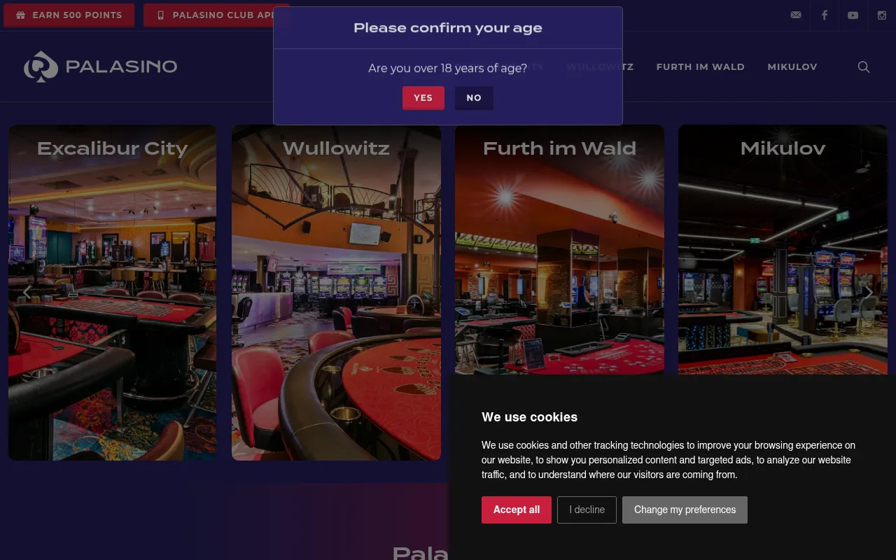 Screenshot of palasino.eu