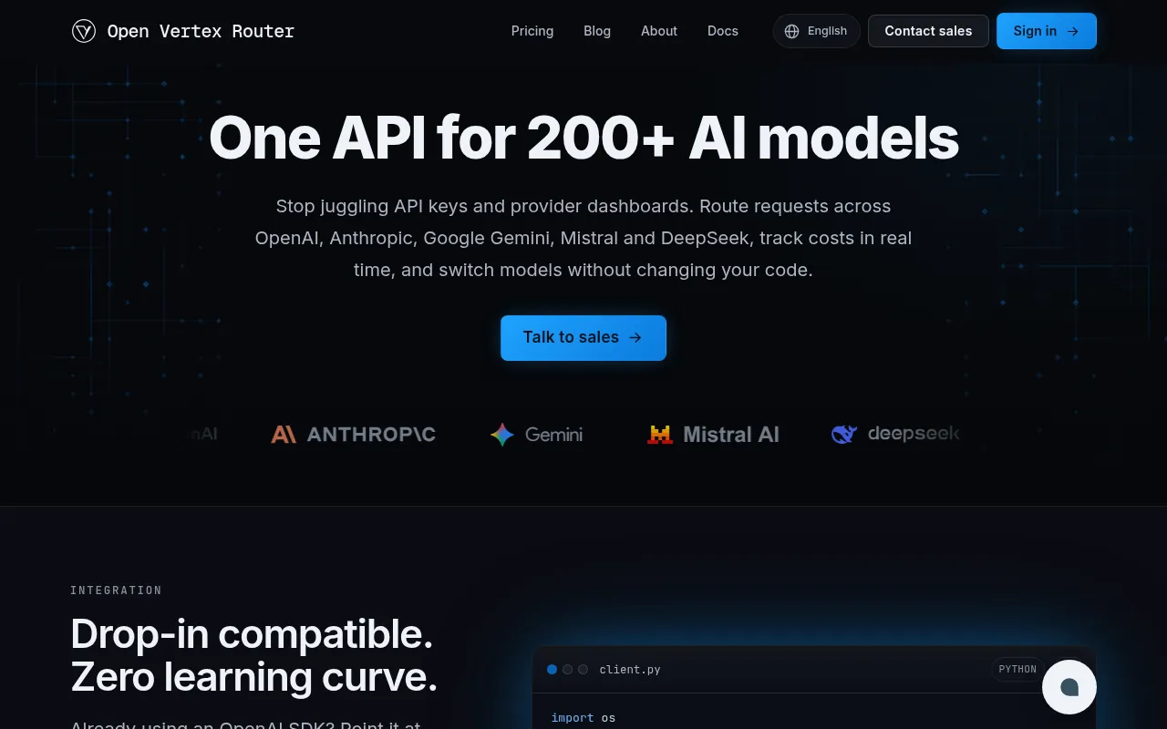 Screenshot of openvertexrouter.com