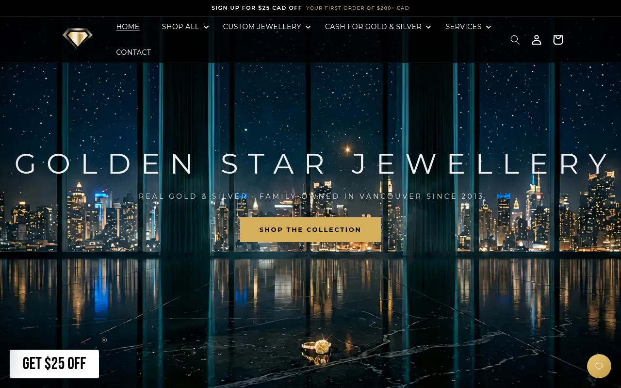 Screenshot of northamericagoldenstar.ca