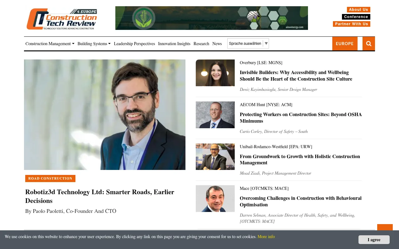 Screenshot of constructiontechrevieweurope.com