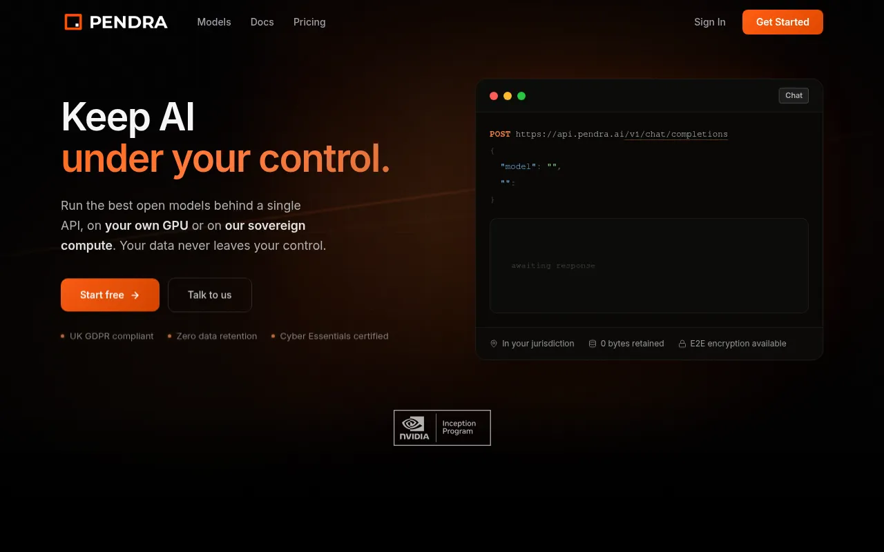 Screenshot of pendra.ai