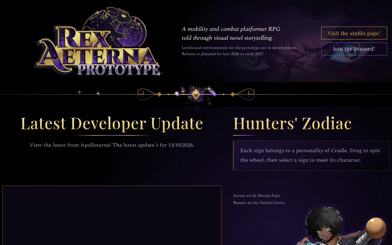 Screenshot of rexaeterna.com