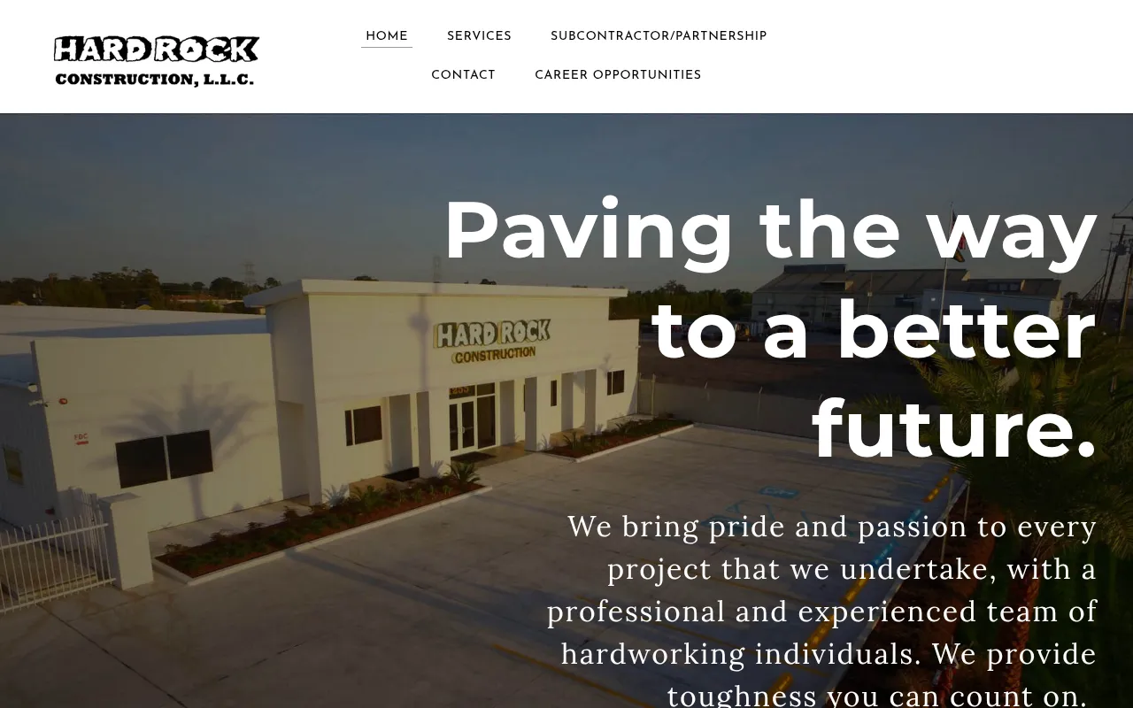 Screenshot of hardrockconstruction.com