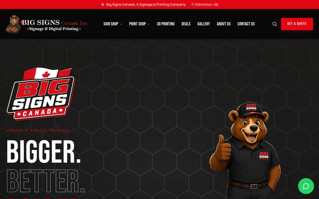 Screenshot of bigsignscanada.com