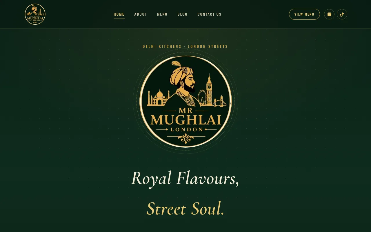 Screenshot of mrmughlailondon.com