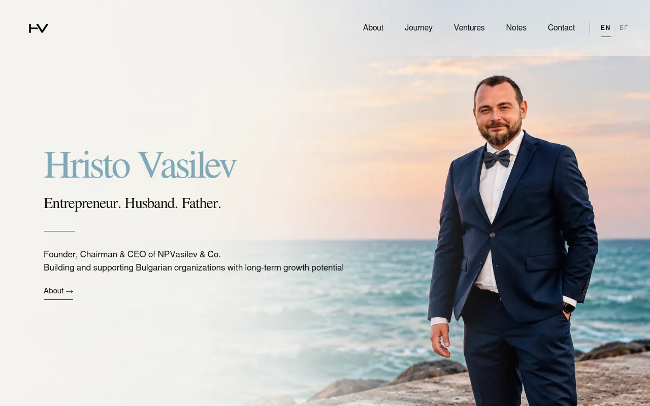 Screenshot of hristovasilev.com