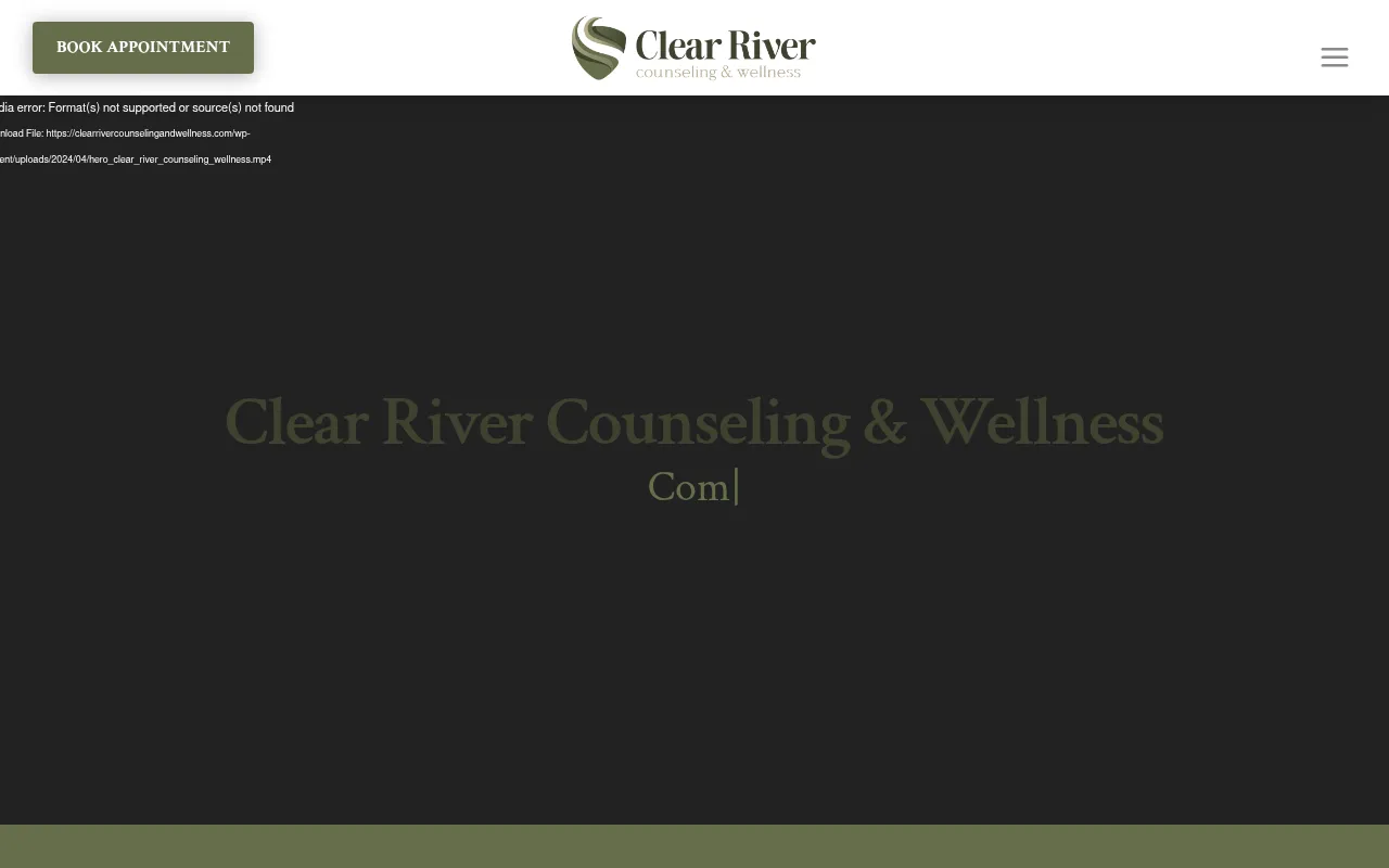 Screenshot of clearrivercounselingandwellness.com
