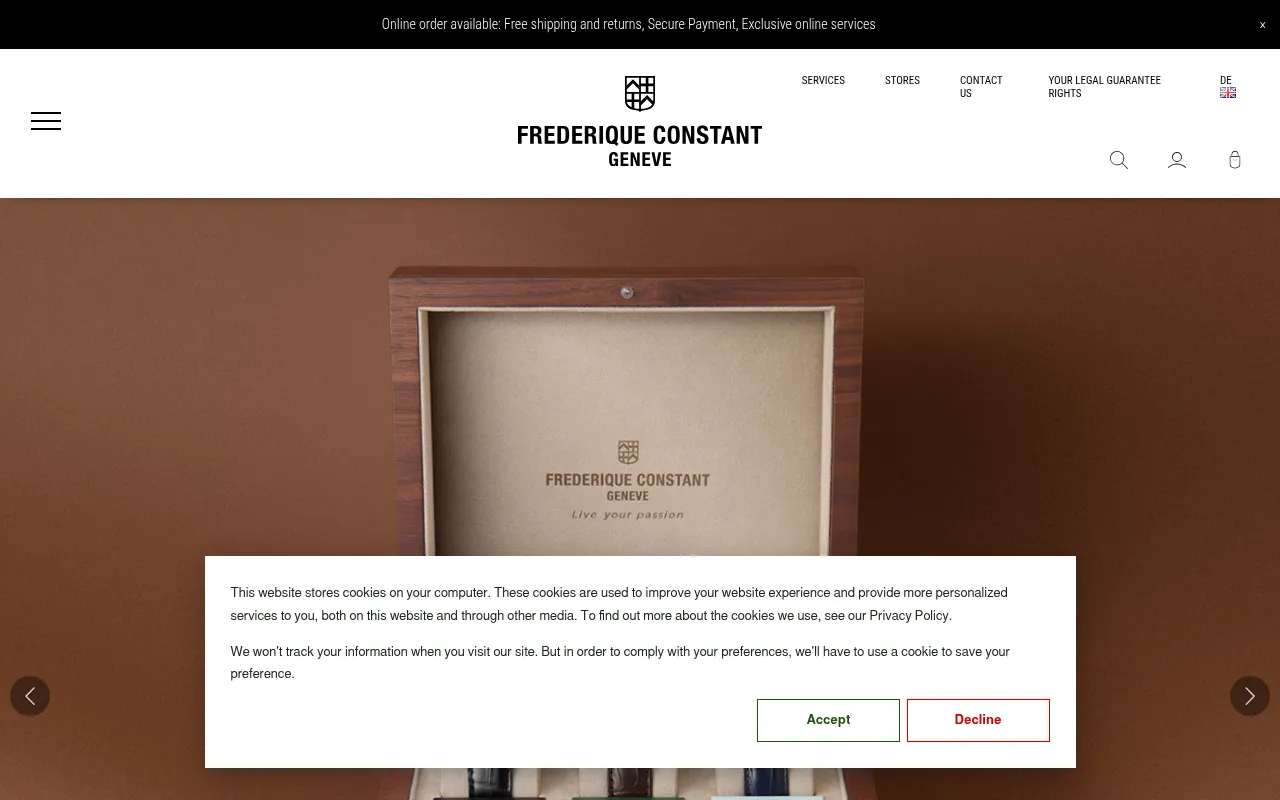 Screenshot of frederiqueconstant.com