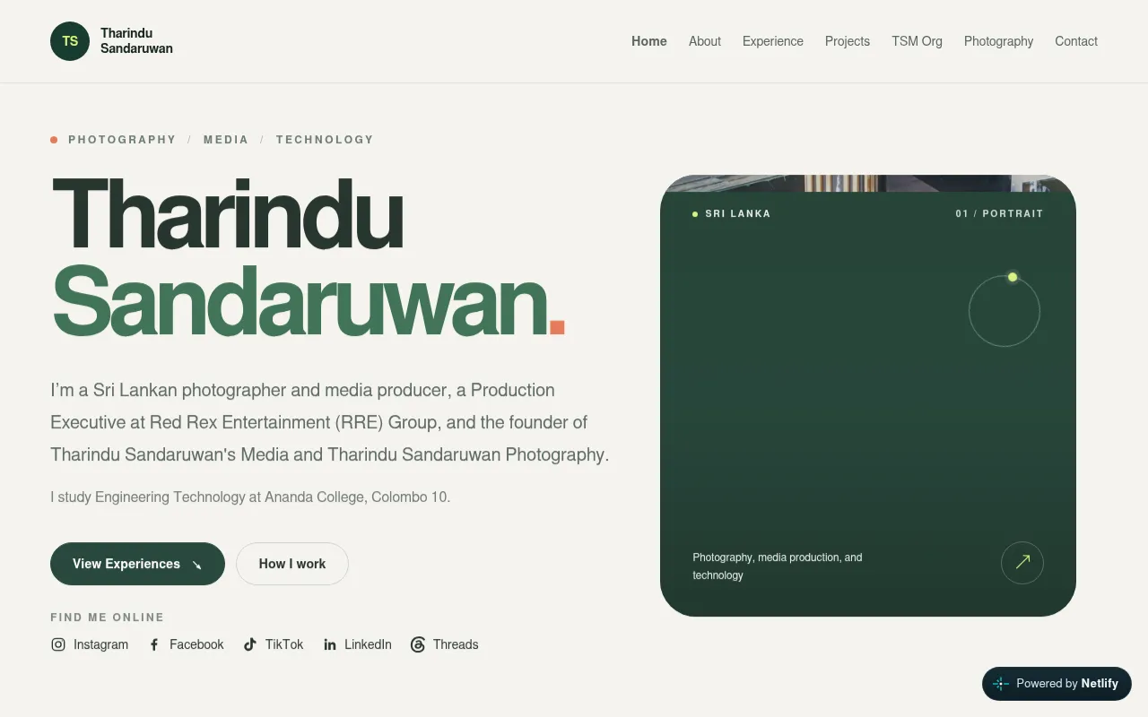 Screenshot of tharindusandaruwancom.netlify.app