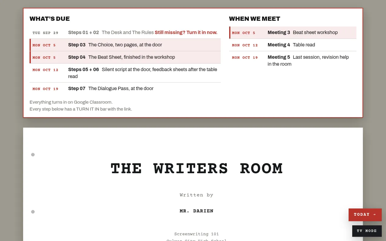 Screenshot of script.darien.games