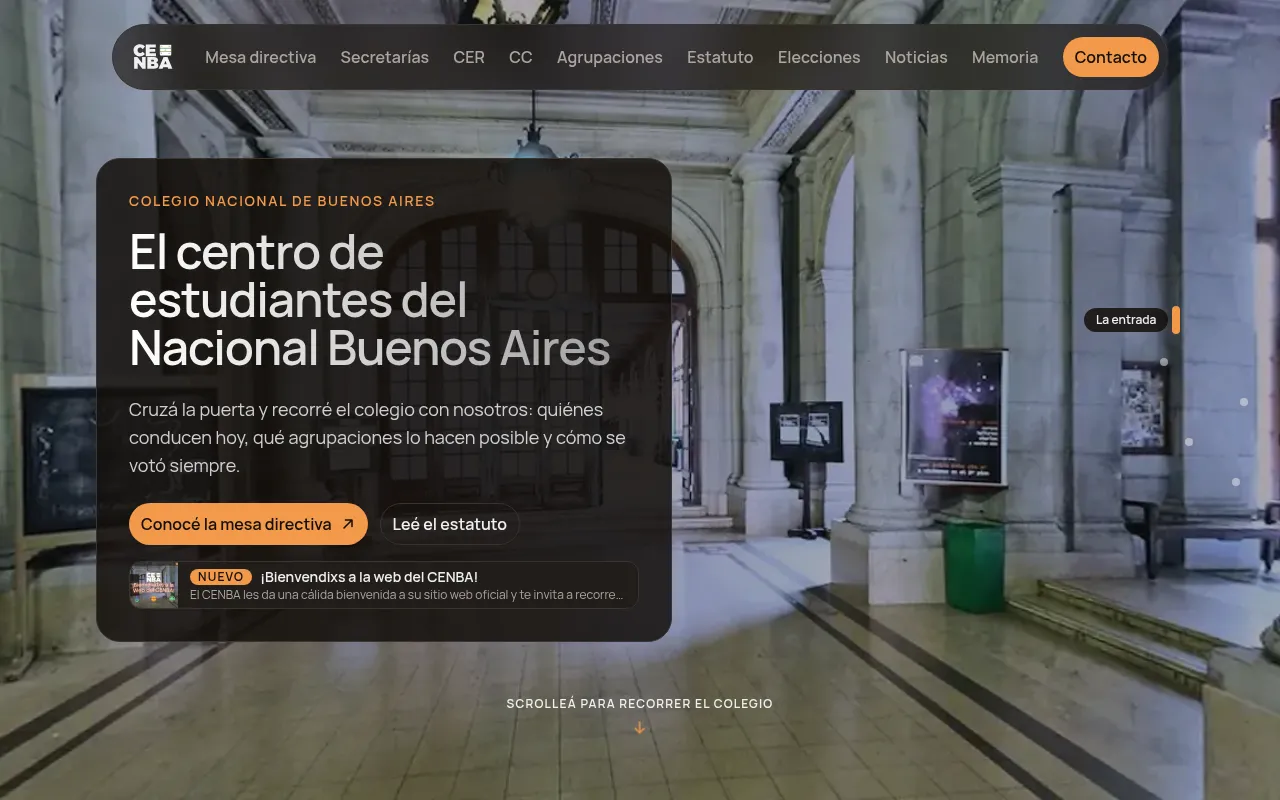 Screenshot of cenba.com.ar