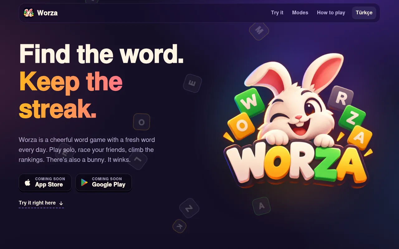 Screenshot of worza.app