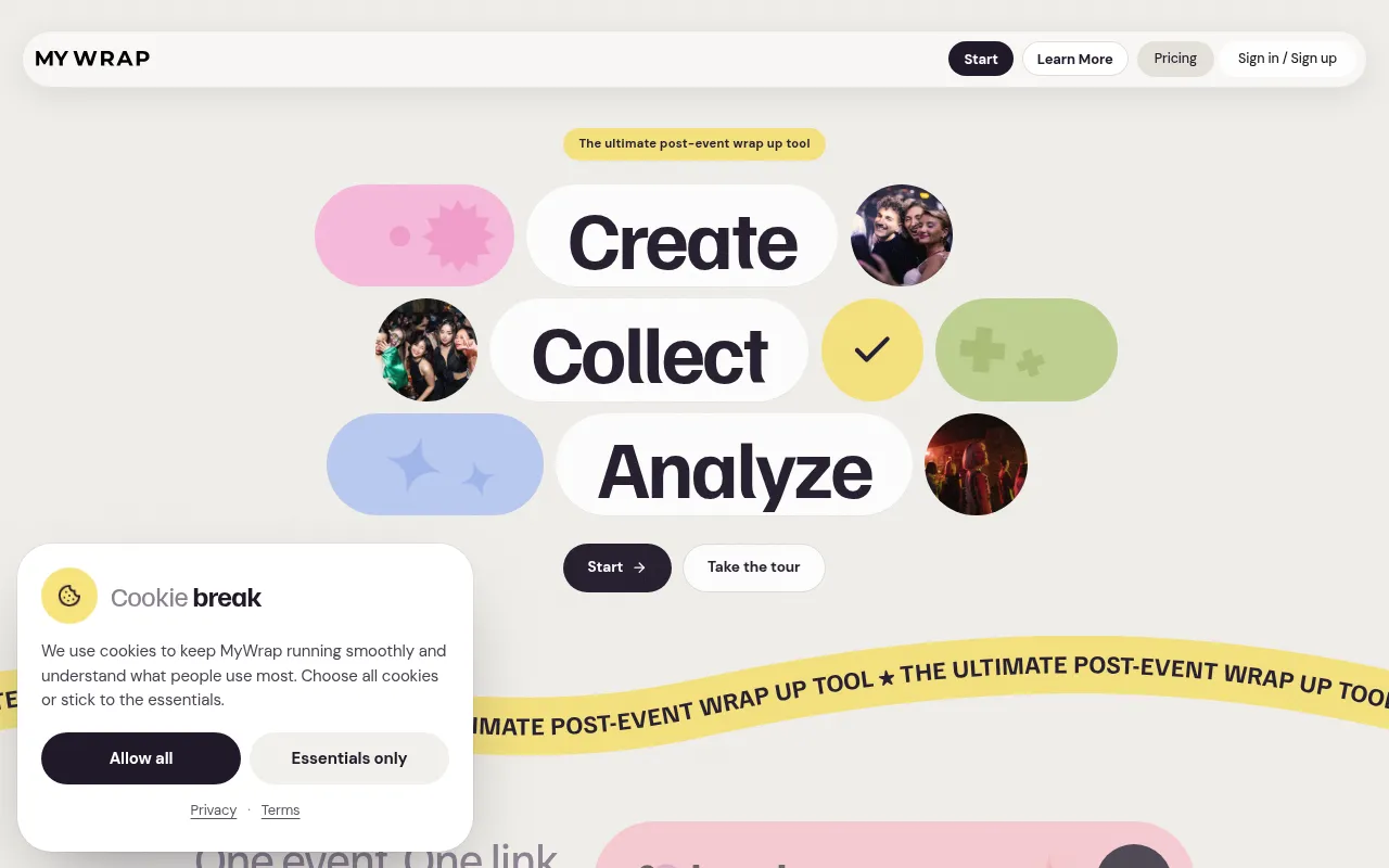 Screenshot of mywrap.app